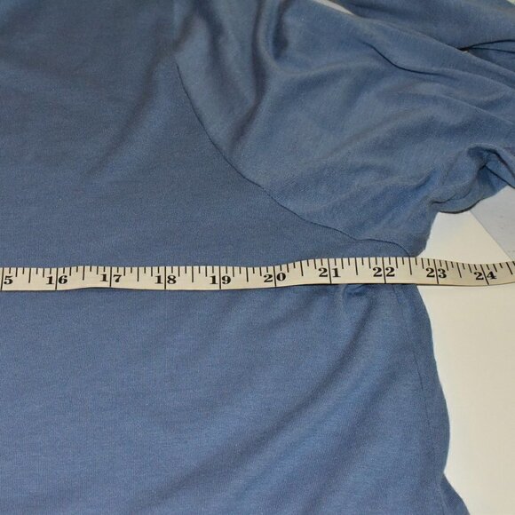 J. Jill Long Sleeve Button Down Tunic Top Blouse Blue Size XL - Picture 4 of 9